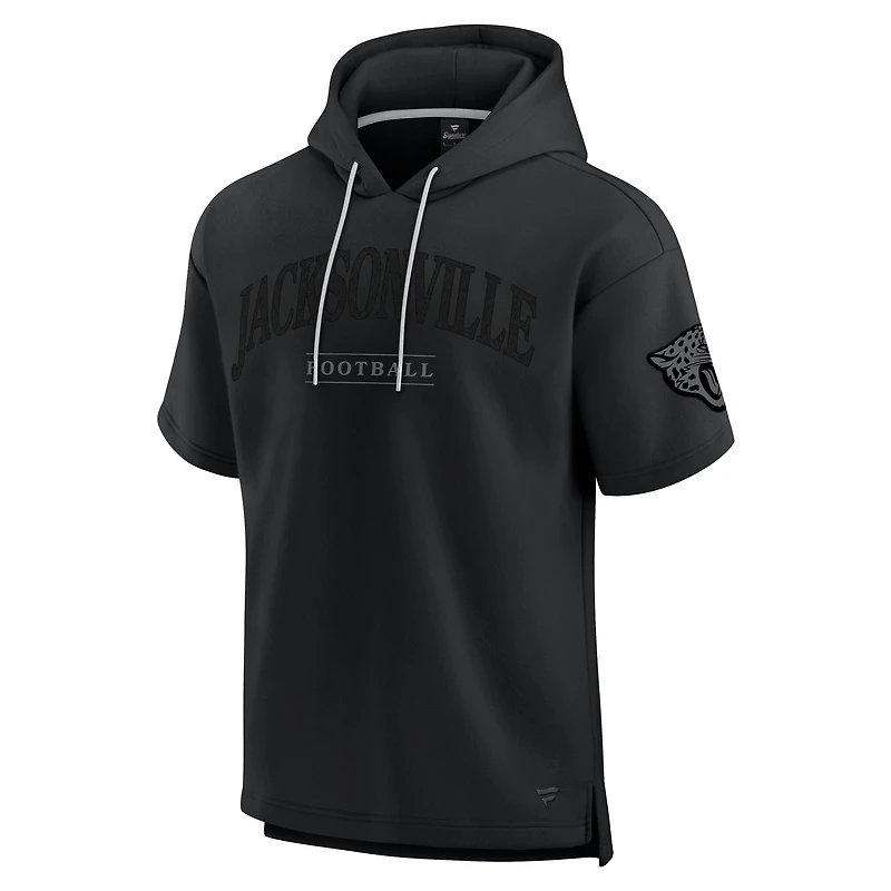 Unisex Fanatics  Black Jacksonville Jaguars Elements Ready Short Sleeve Pullover Hoodie