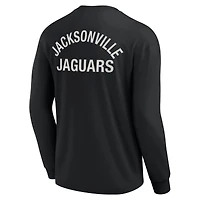 T-shirt unisexe Fanatics noir Jacksonville Jaguars Elements super doux à manches longues
