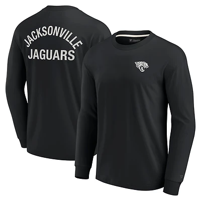 T-shirt unisexe Fanatics noir Jacksonville Jaguars Elements super doux à manches longues