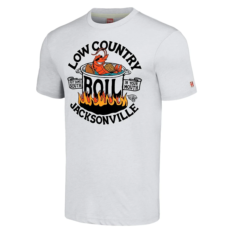 Hommage unisexe Ash Jacksonville Jaguars NFL x Flavortown de Guy Fieri T-shirt triple mélange