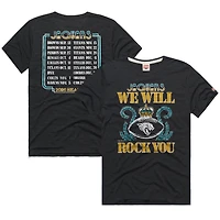 T-shirt unisexe Hommage Charcoal Jacksonville Jaguars 2026 NFL Calendar Queen Tri-Blend