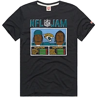 T-shirt unisexe hommage Travis Hunter noir Jacksonville Jaguars NFL Jam Tri-Blend