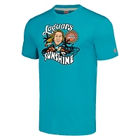 T-shirt unisexe en mélange de trois matières, hommage à Trevor Lawrence, bleu sarcelle, joueur des Jaguars Jacksonville