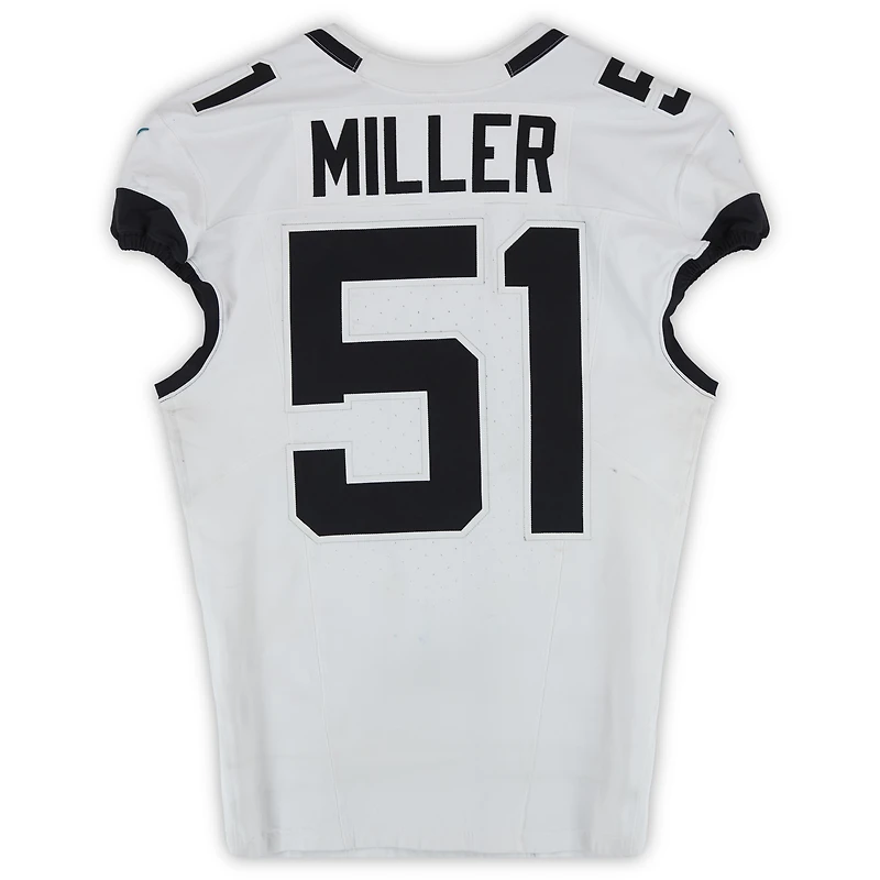 Ventrell Miller Jacksonville Jaguars Game-Used #51 White Nike Jersey vs. Indianapolis Colts on December 28, 2025