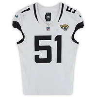 Maillot blanc Nike n° 51 porté par Ventrell Miller (Jaguars de Jacksonville) lors du match contre les Colts d'Indianapolis le 28 décembre 2025