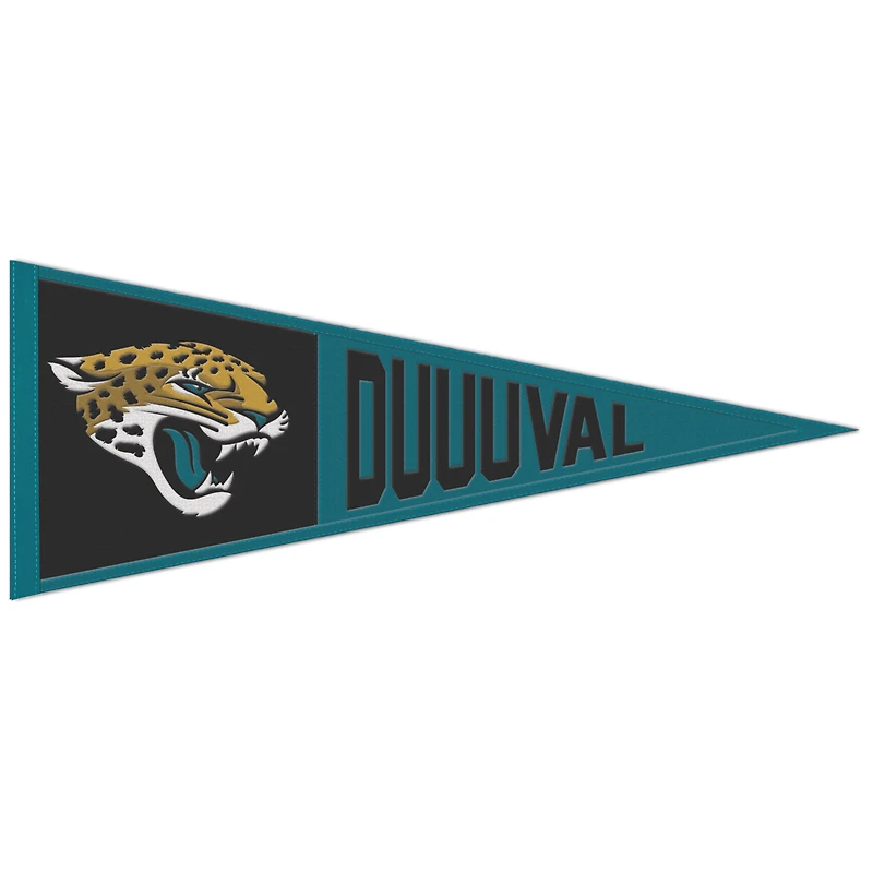 Fanion à slogan WinCraft Jacksonville Jaguars 13" x 32"