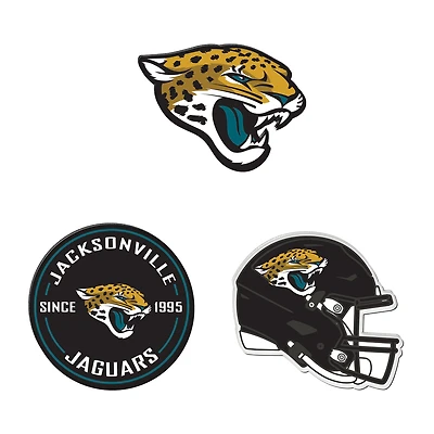 Lot de 3 aimants de réfrigérateur haut de gamme WinCraft Jacksonville Jaguars