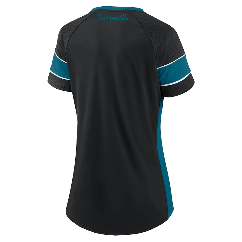 Women's Fanatics  Black Jacksonville Jaguars Athena Lace-Up Top