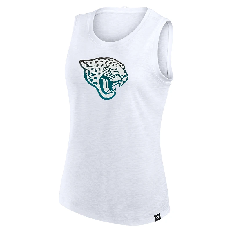Women's Fanatics  White Jacksonville Jaguars Slub Tank Top
