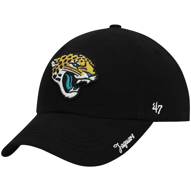 Women's '47 Black Jacksonville Jaguars Miata Clean Up Adjustable Hat