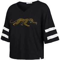 T-shirt court à col en V « 47 » pour femme, noir, Jacksonville Jaguars Premier Scout