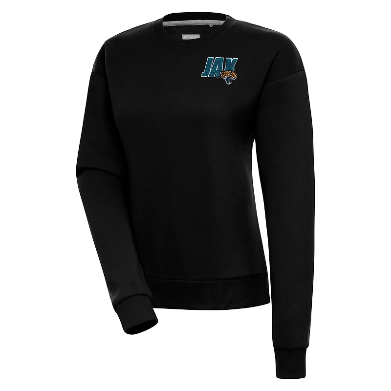 Sweat-shirt Victory noir Antigua pour femme des Jaguars de Jacksonville
