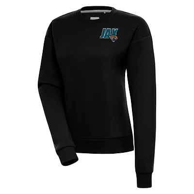 Sweat-shirt Victory noir Antigua pour femme des Jaguars de Jacksonville
