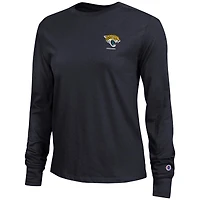 T-shirt à manches longues noir Champion pour femme des Jacksonville Jaguars Core