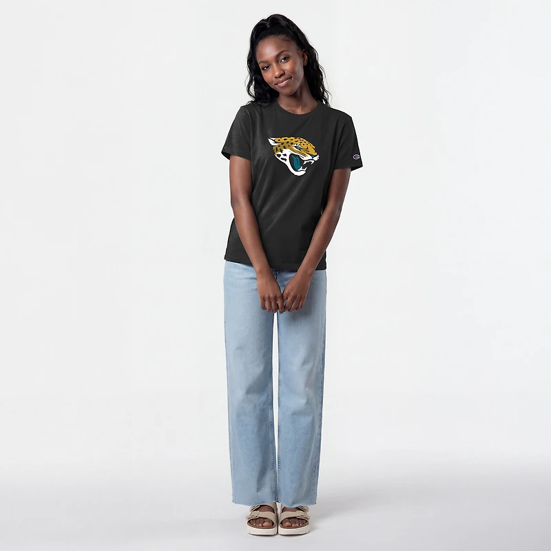 Women's Champion Black Jacksonville Jaguars Logo T-Shirt