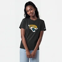 T-shirt noir Champion pour femmes avec logo des Jaguars de Jacksonville