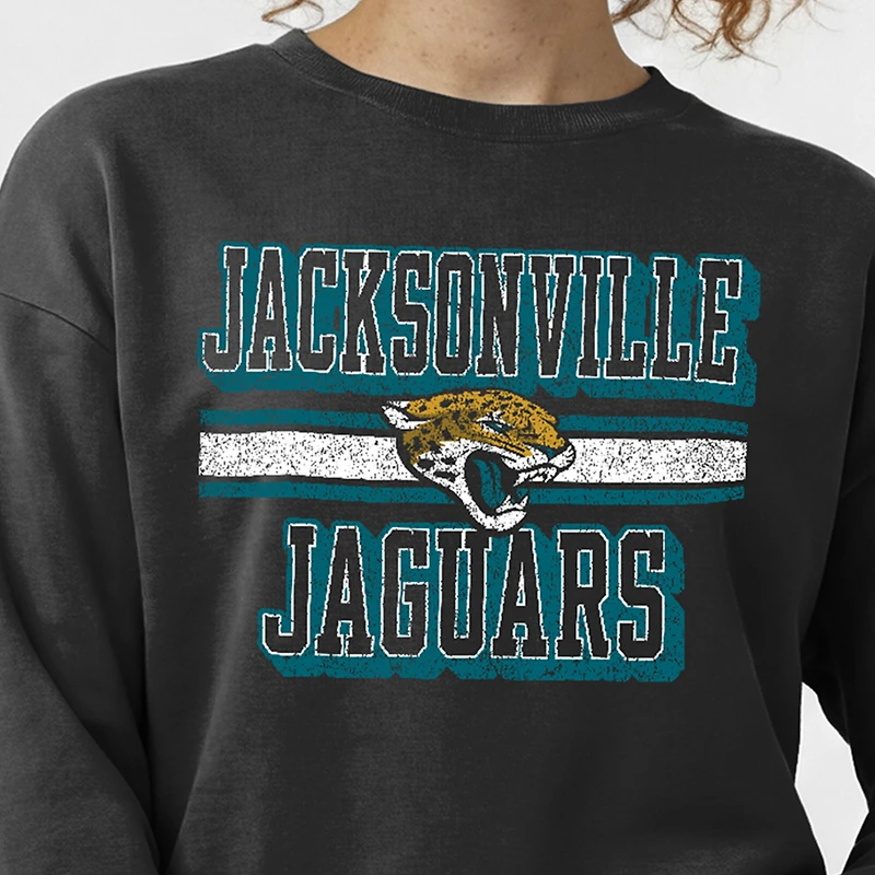 Women's Champion  Black Jacksonville Jaguars Powerblend Fleece Sweatshirt