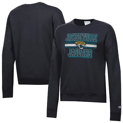 Women's Champion Black Jacksonville Jaguars Powerblend Fleece Sweatshirt