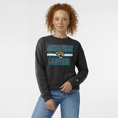 Women's Champion  Black Jacksonville Jaguars Powerblend Fleece Sweatshirt