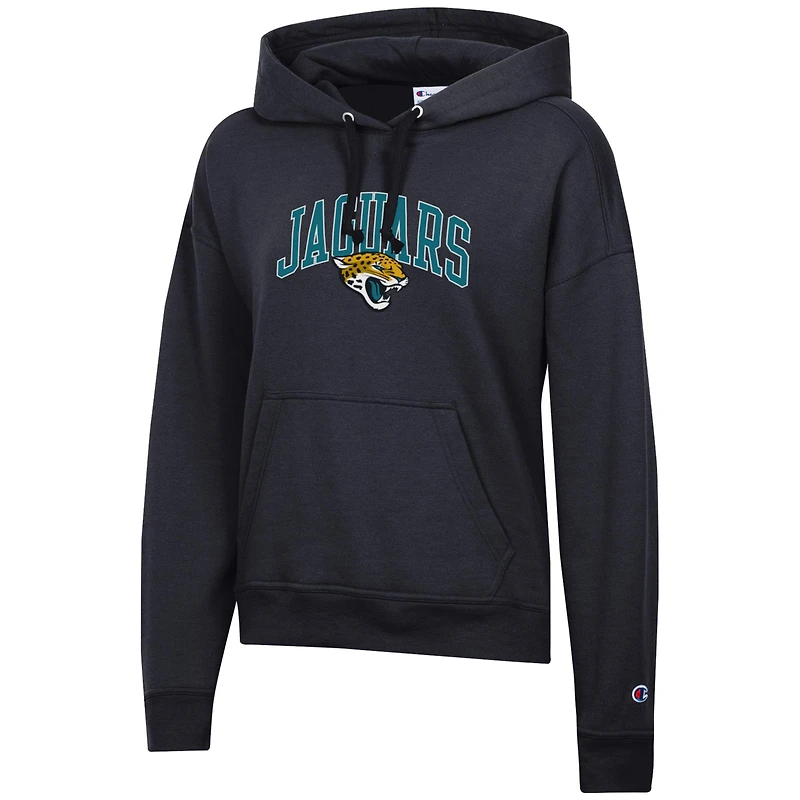 Sweat à capuche Powerblend noir pour femme Champion des Jaguars de Jacksonville
