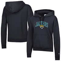 Sweat à capuche Powerblend noir pour femme Champion des Jaguars de Jacksonville