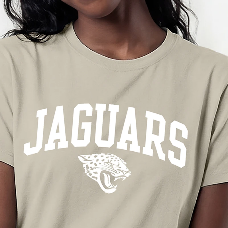 Women's Champion  Light Brown Jacksonville Jaguars Cocoa Butter T-Shirt
