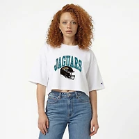 T-shirt court boyfriend blanc Champion pour femmes