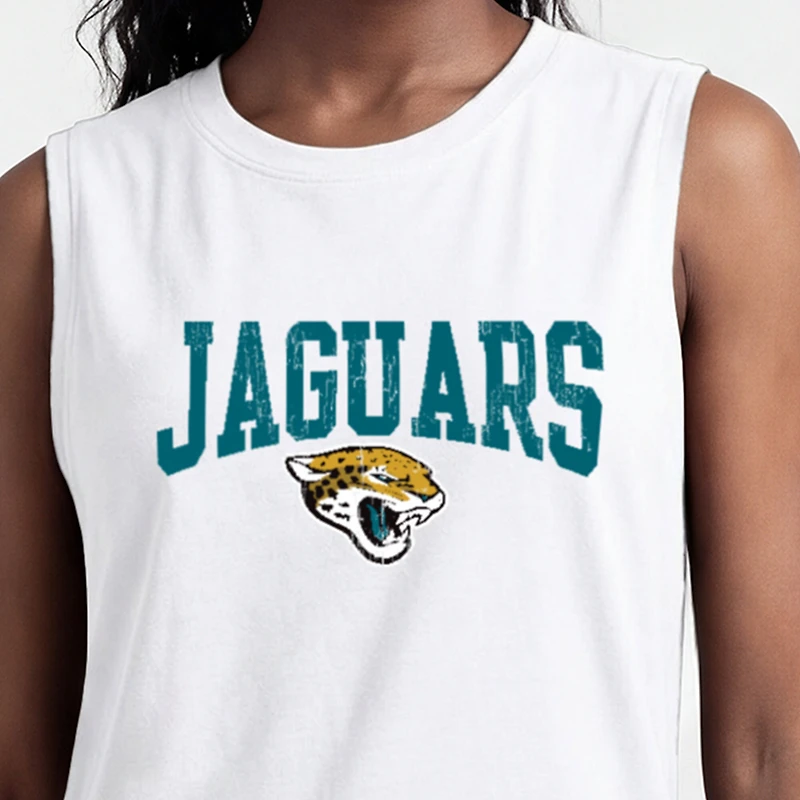 Débardeur blanc Champion pour femmes, Jacksonville Jaguars.