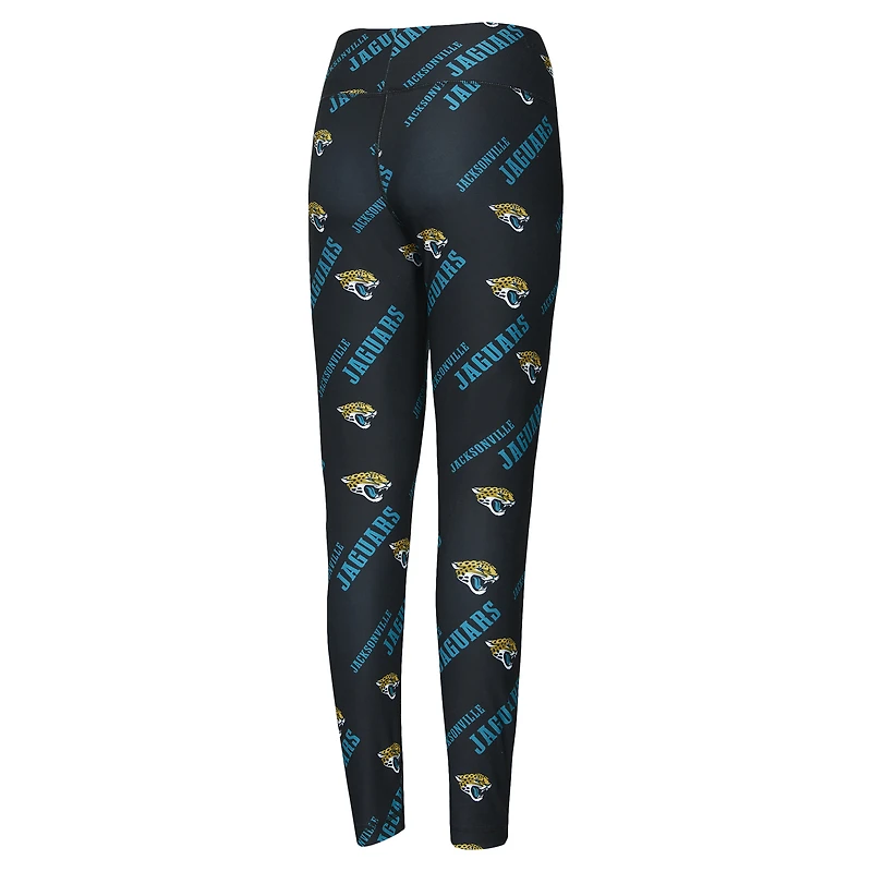 Leggings de nuit en tricot imprimé intégral Breakthrough Jacksonville Jaguars noirs Concepts Sport pour femmes