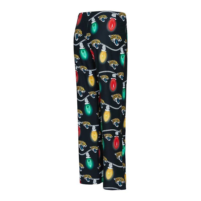 Ensemble haut à manches longues et pantalon en tricot Garland Raglan noir Jacksonville Jaguars Concepts Sport pour femme