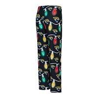 Ensemble haut à manches longues et pantalon en tricot Garland Raglan noir Jacksonville Jaguars Concepts Sport pour femme