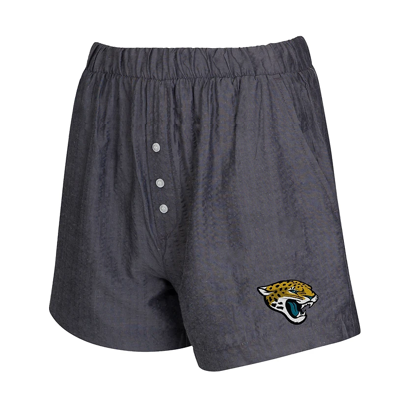 Ensemble de deux boxers à rayures et imprimés unis pour femme Concepts Sport Charcoal Jacksonville Jaguars