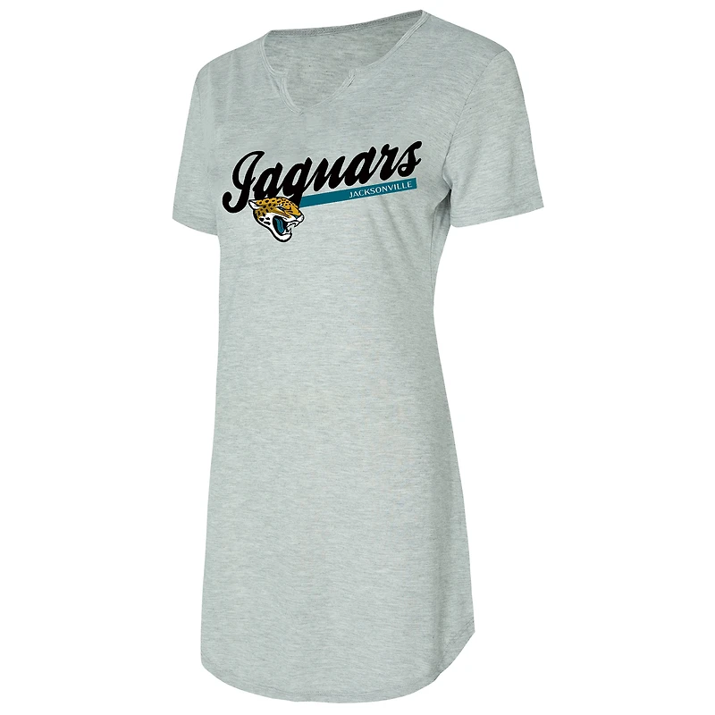 Chemise de nuit en tricot pour femme Concepts Sport Gray Jacksonville Jaguars Petition