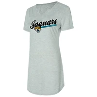 Chemise de nuit en tricot pour femme Concepts Sport Gray Jacksonville Jaguars Petition