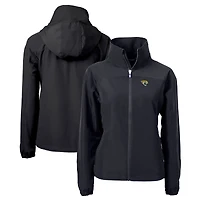 Veste zippée intégrale en tissu recyclé Charter Eco pour femme, noire, des Jaguars de Jacksonville, Cutter & Buck