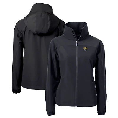 Veste zippée intégrale en tissu recyclé Charter Eco pour femme, noire, des Jaguars de Jacksonville, Cutter & Buck