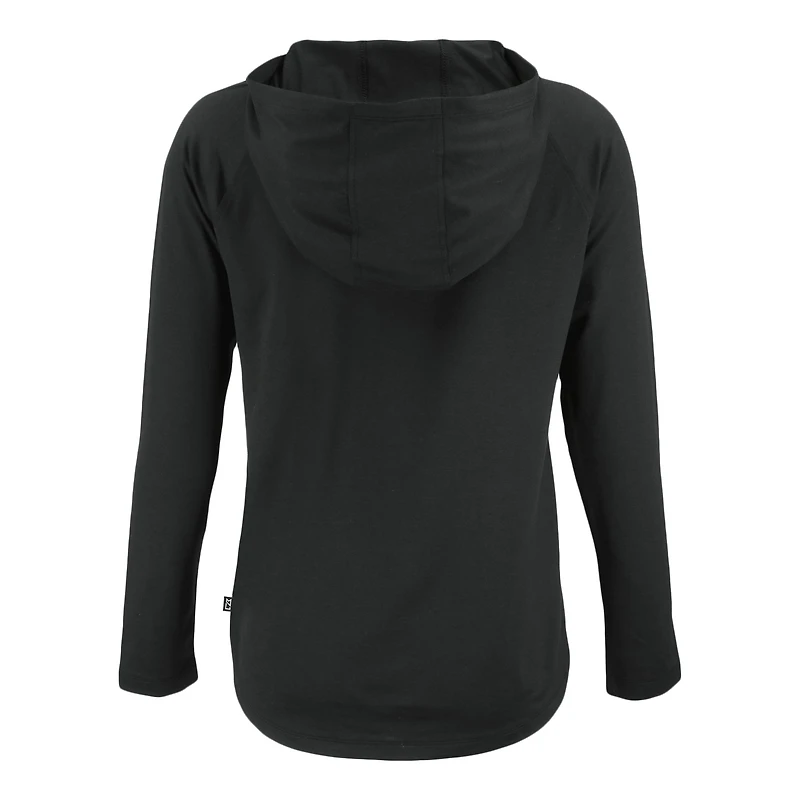 Women's Cutter & Buck Black Jacksonville Jaguars Coastline Epic Comfort Eco Recycled Raglan Pullover Hoodie