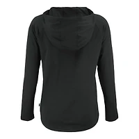 Women's Cutter & Buck Black Jacksonville Jaguars Coastline Epic Comfort Eco Recycled Raglan Pullover Hoodie