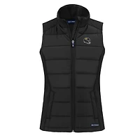 Women's Cutter & Buck Jacksonville Jaguars Helmet Evoke Hybrid Eco Softshell Recycled Full-Zip Vest