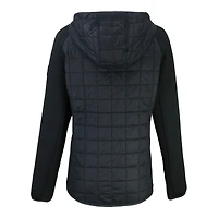 Women's Cutter & Buck Black Jacksonville Jaguars Helmet Logo Rainier Primaloft Eco Full-Zip Hybrid Jacket