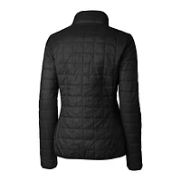 Women's Cutter & Buck  Black Jacksonville Jaguars Helmet Logo Rainier PrimaLoft Eco Insulated Full-Zip Puffer Jacket