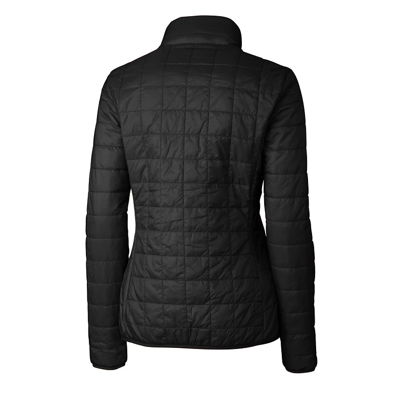 Women's Cutter & Buck Black Jacksonville Jaguars Rainier PrimaLoft Eco Insulated Full-Zip Puffer Jacket