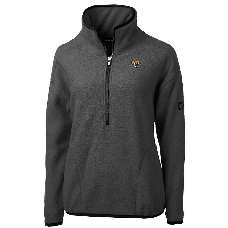 Veste polaire sherpa écologique Cascade pour femme Cutter & Buck, couleur anthracite, Jacksonville Jaguars
