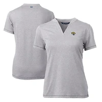 Polo extensible Forge Blade gris chiné pour femme Cutter & Buck des Jaguars de Jacksonville