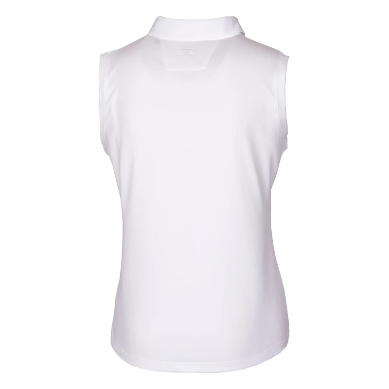 Women's Cutter & Buck  White Jacksonville Jaguars Helmet Logo DryTec Forge Stretch Sleeveless Polo