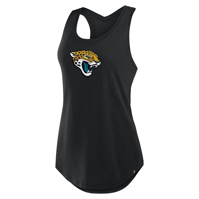 Women's Fanatics Black Jacksonville Jaguars Iron Fan Tank Top