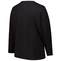 T-shirt à manches longues et col rond Fanatics pour femme, noir, Jacksonville Jaguars