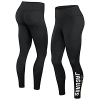 Legging empilé avec mot-symbole Fanatics pour femmes, noir, Jacksonville Jaguars