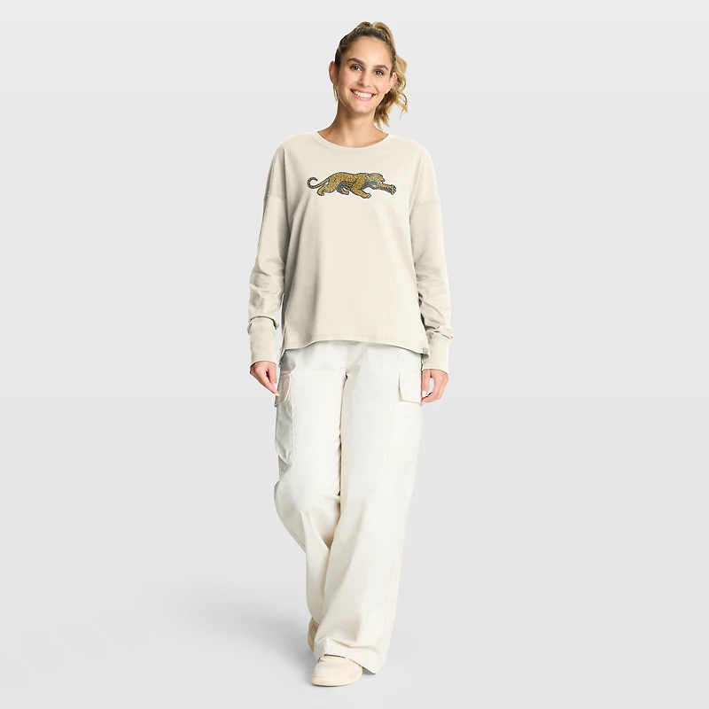 Women's Fanatics Cream Jacksonville Jaguars Dove Legacy Long Sleeve T-Shirt