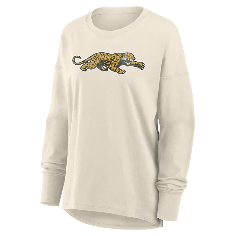 T-shirt à manches longues pour femme Fanatics Cream Jacksonville Jaguars Dove Legacy